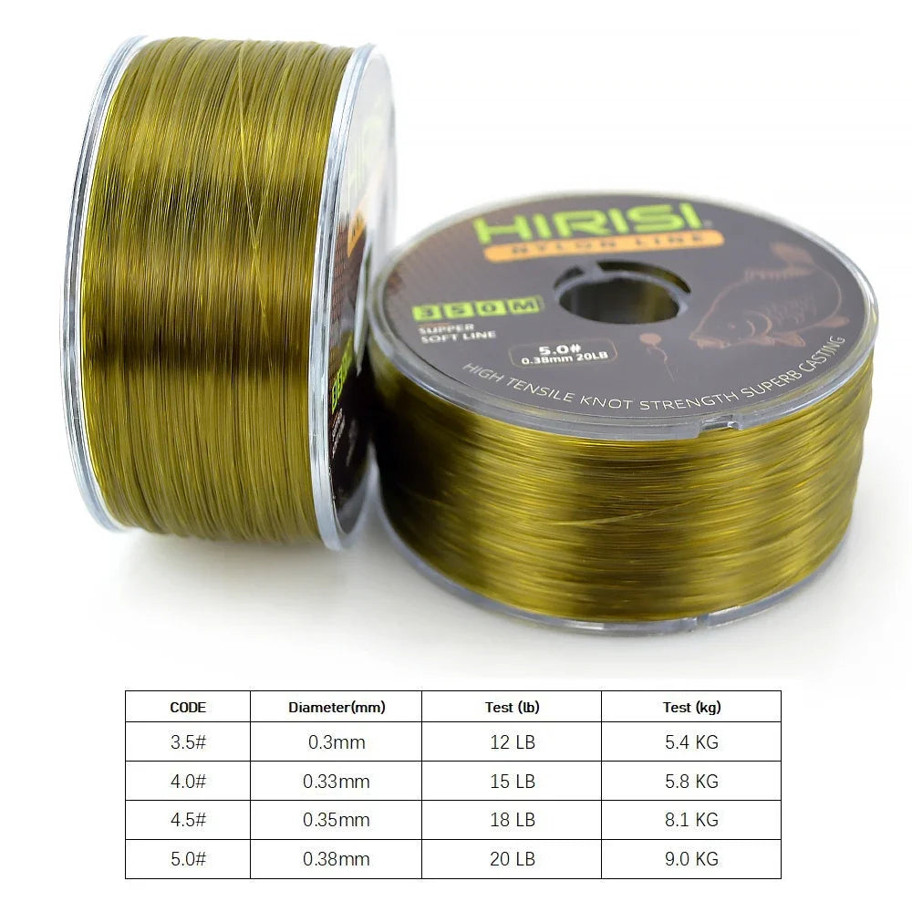 Hirisi 350m Monofilament Angelschnur Nylon für Karpfenangeln – clever-campen Ansicht 3