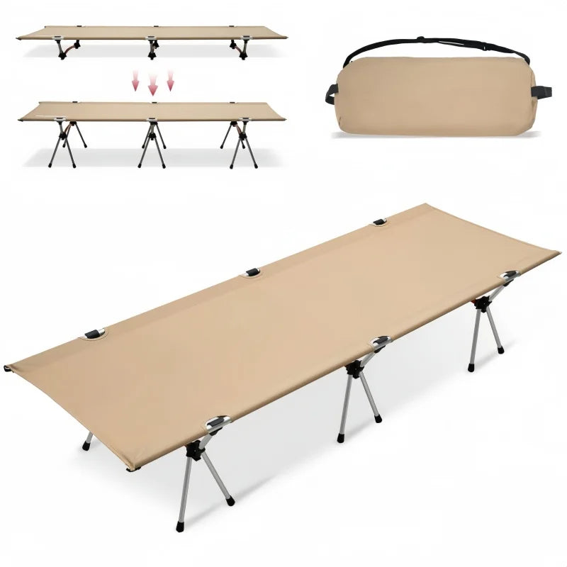 Feldbett Camping Klappbett Aluminium Leicht für Erwachsene – clever-campen Ansicht 2