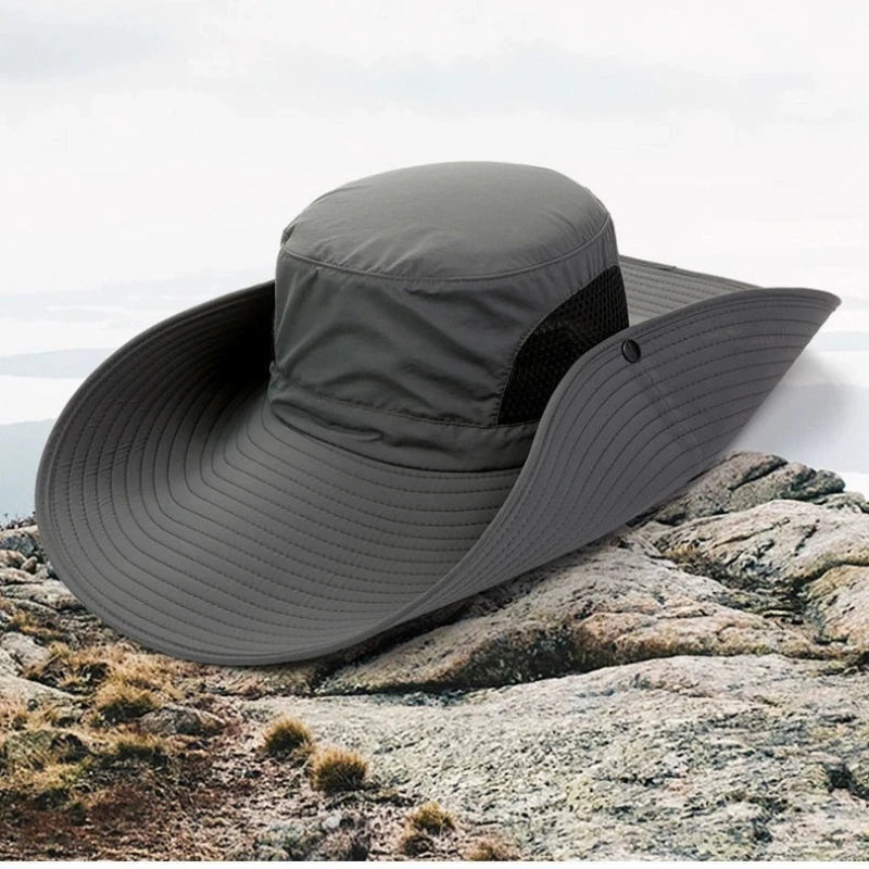Atmungsaktiver Sonnenhut für Wanderungen – aus Textil – clever-campen Ansicht 4