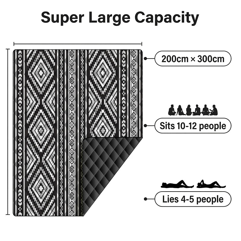 Wasserdichte Picknickdecke 200x300cm für Strand & Outdoor – clever-campen Ansicht 4