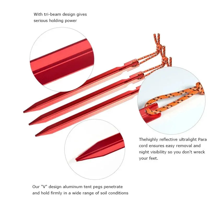 Robuste 18cm Aluminium-Zeltheringe für sicheren Halt beim – clever-campen Ansicht 4