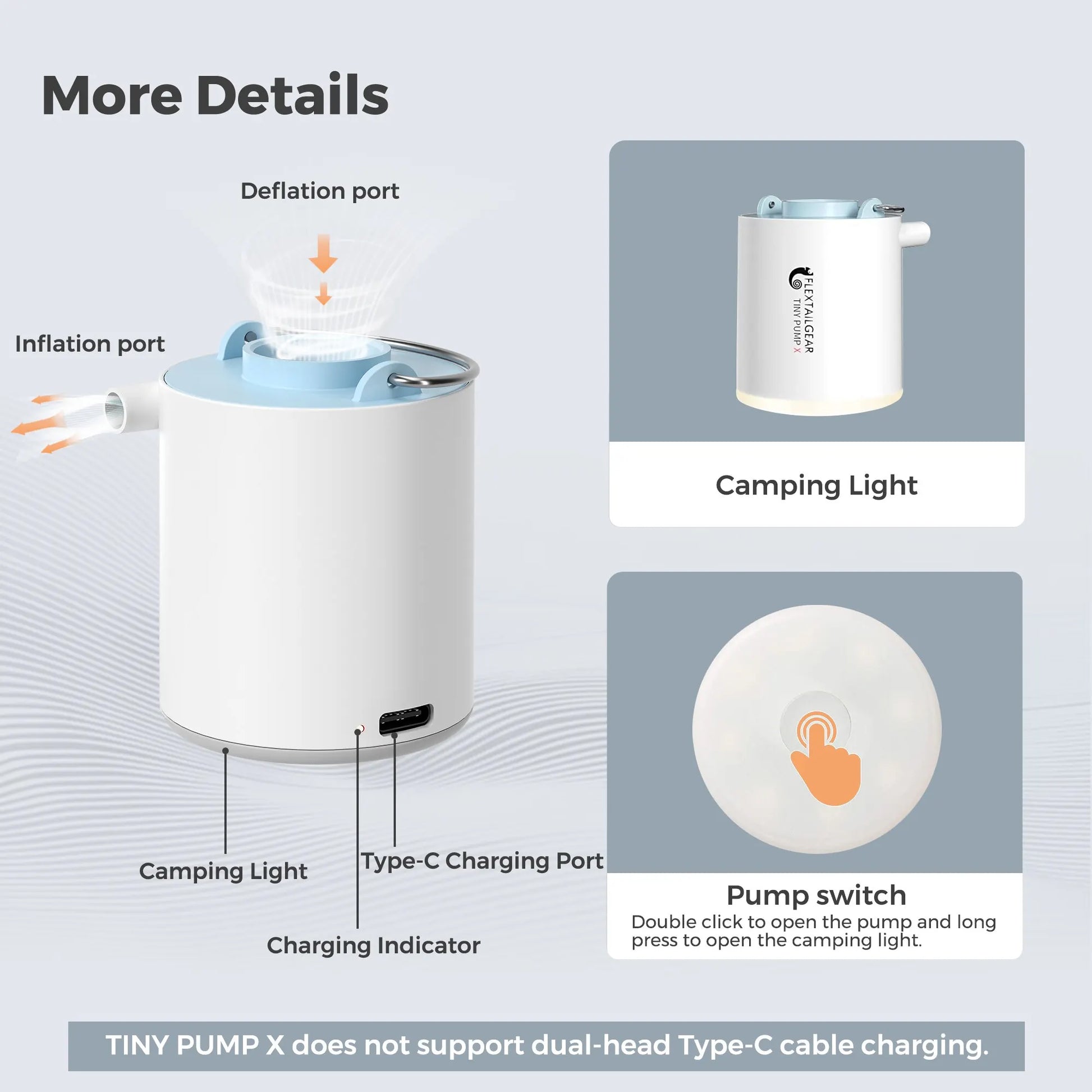 FLEXTAIL Tragbare Luftpumpe für Isomatten und Luftbetten – clever-campen Ansicht 3