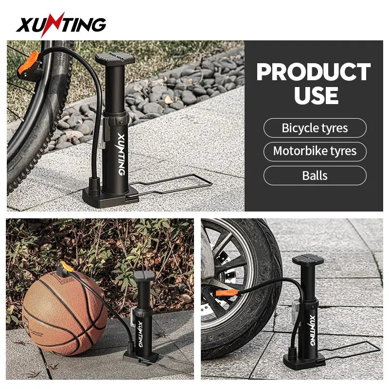 Xunting 140PSI Hochdruck Fahrradpumpe mit Fusshebel – clever-campen Ansicht 6