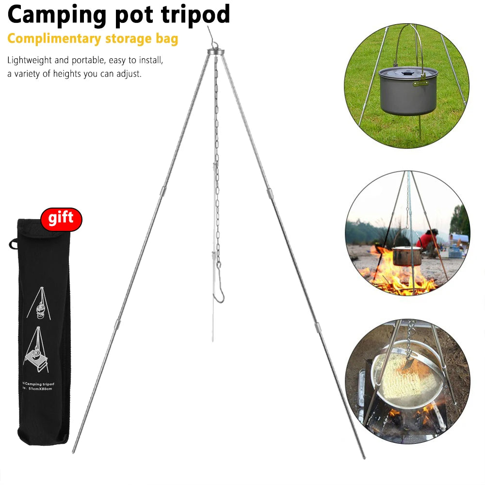 Camping Campfire Dreibein für Kochtopf – clever-campen Ansicht 2