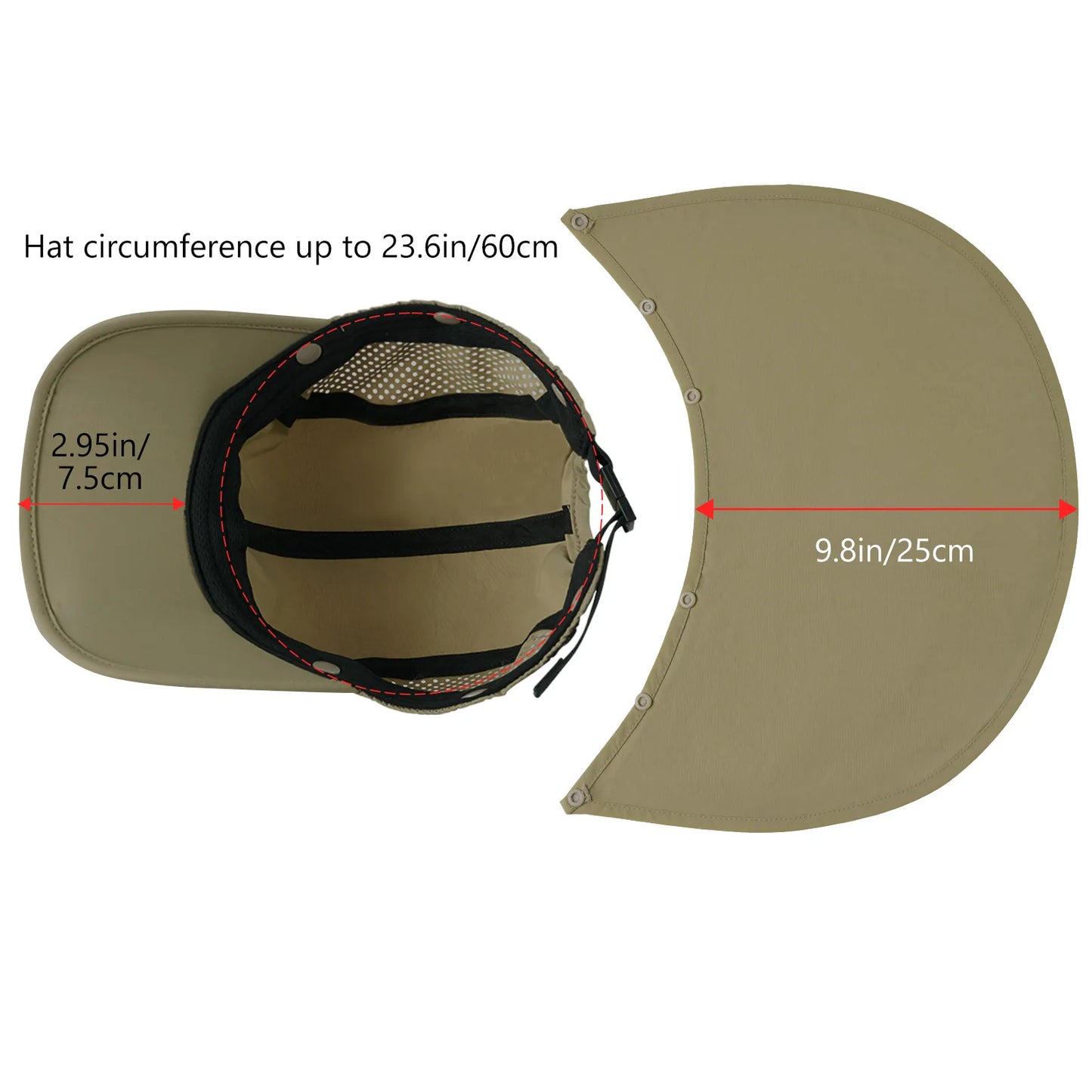 BASSDASH UPF 50+ Faltbare Angelmütze mit Nackenflügel – clever-campen Ansicht 4