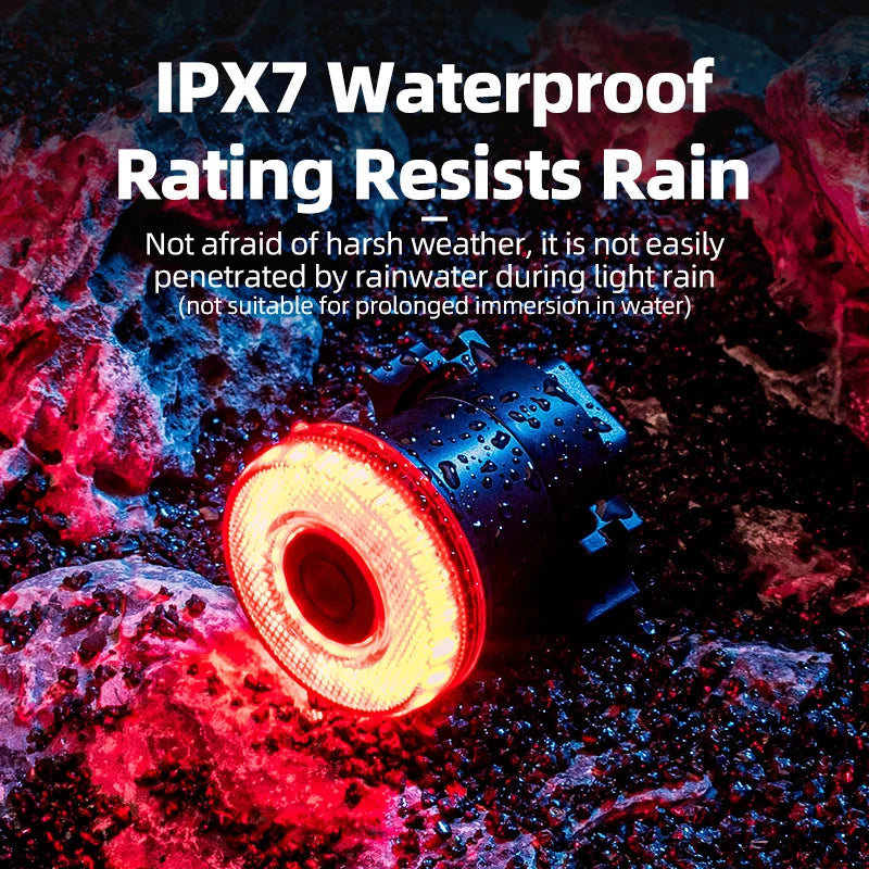 ROCKBROS Smart Fahrrad Rücklicht IPX6 Wasserdicht – clever-campen Ansicht 5