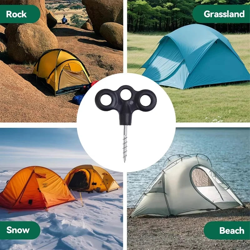 Zeltpflock Schraubheringe für Camping und Outdoor – mit Clip – clever-campen Ansicht 4