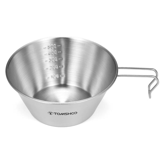TOMSHOO Edelstahl Messbecher 200ml/500ml für Camping – clever-campen Ansicht 2