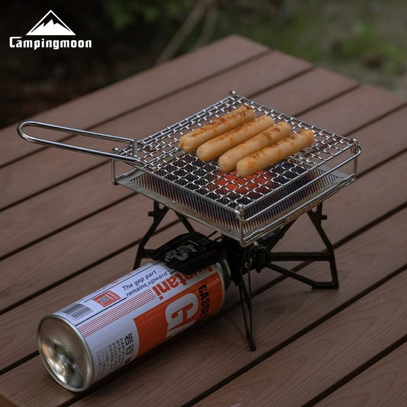 Campingmooon Edelstahl Klappgrill für Gasherd – clever-campen Ansicht 3