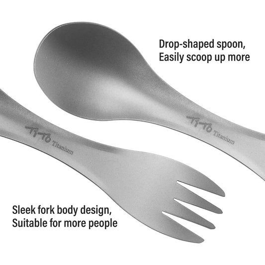 Titanium 2-in-1 Spork für Camping und Outdoor – clever-campen Ansicht 2
