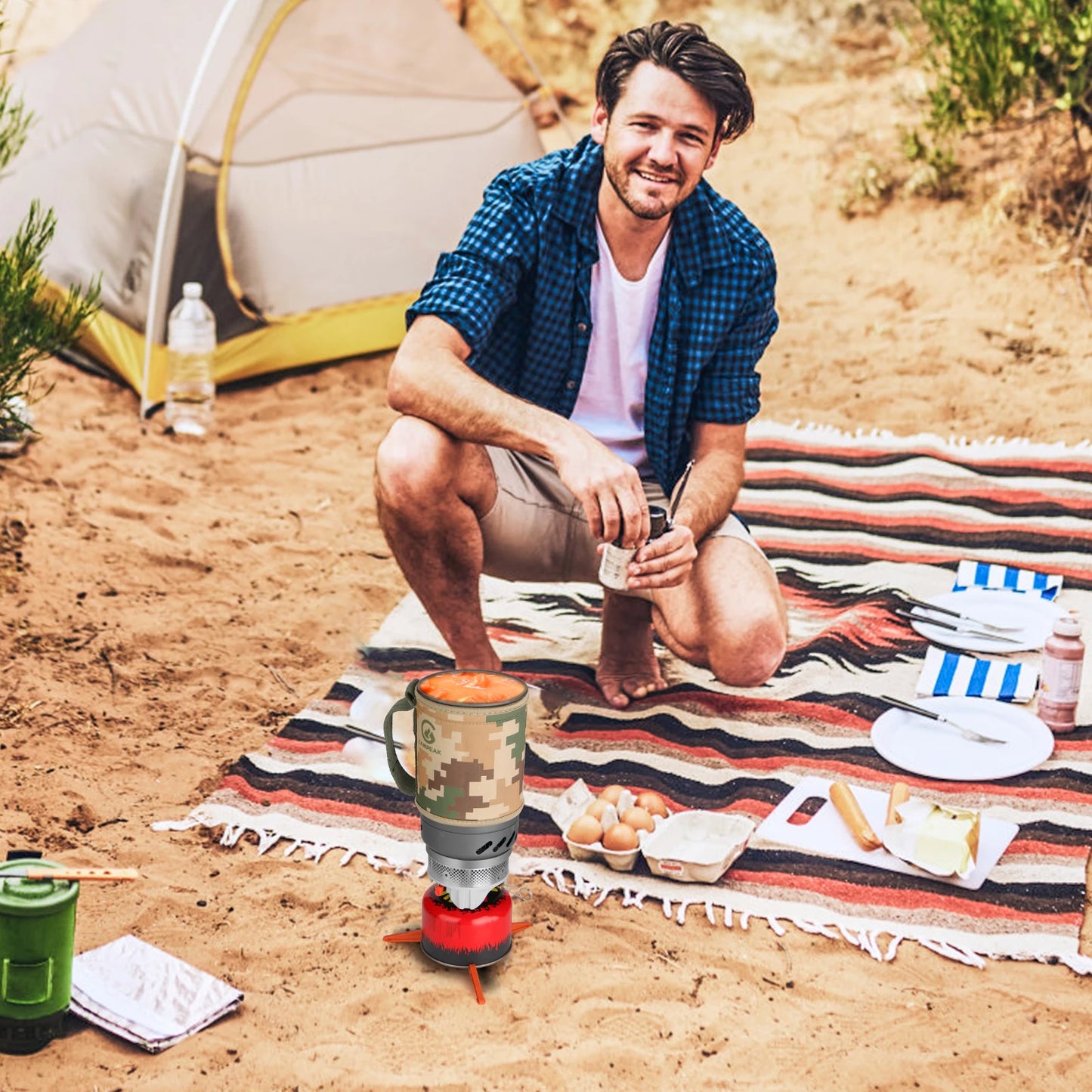 1.4L Tragbares Kochsystem mit Wärmetauscher für Camping – clever-campen Ansicht 6