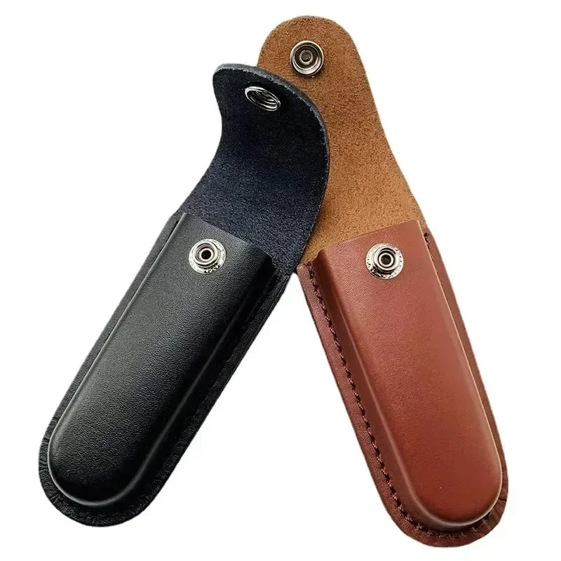 Praktische Ledertasche für Taschenlampen und Klappmesser – clever-campen Ansicht 3