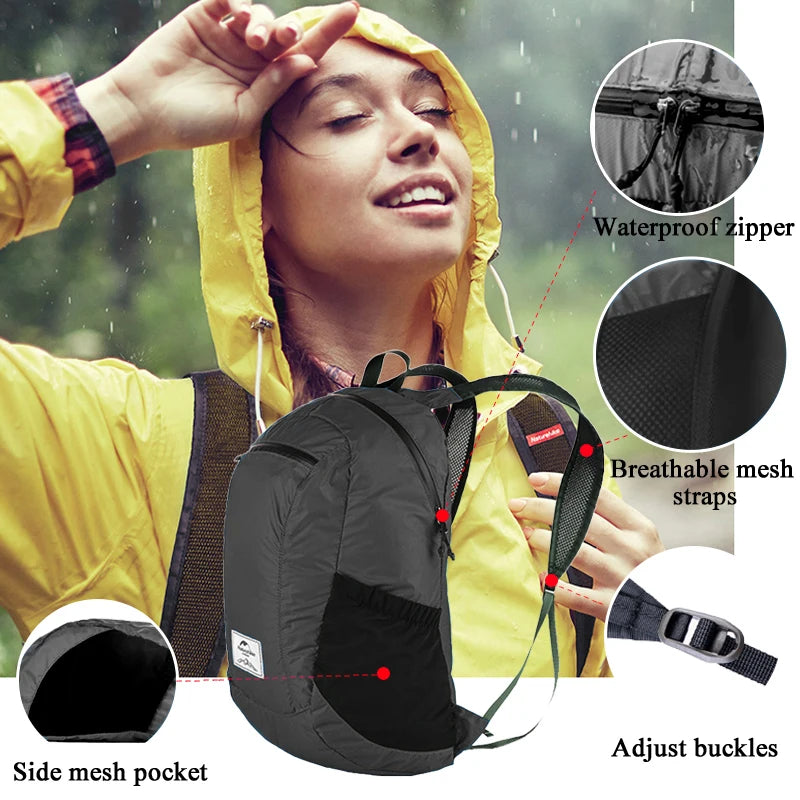 Naturehike 18L Camping Rucksack faltbar und wasserdicht – clever-campen Ansicht 3