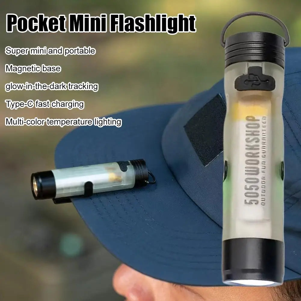 Mini LED Taschenlampe mit 5 Modi – tragbar und vielseitig – clever-campen Ansicht 2