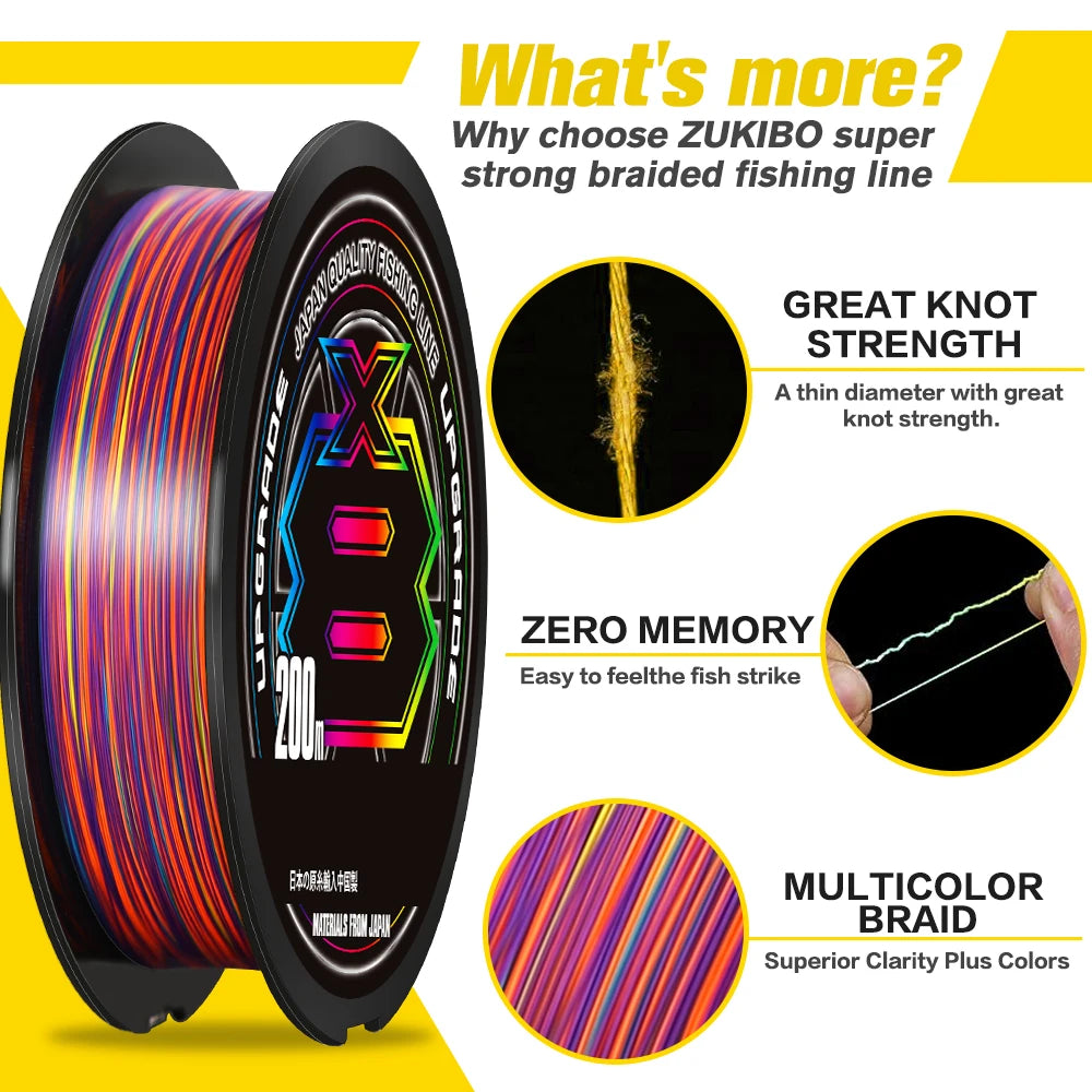 1000M Japan Original X-BRAID X8 Multifilament Angelschnur – clever-campen Ansicht 3