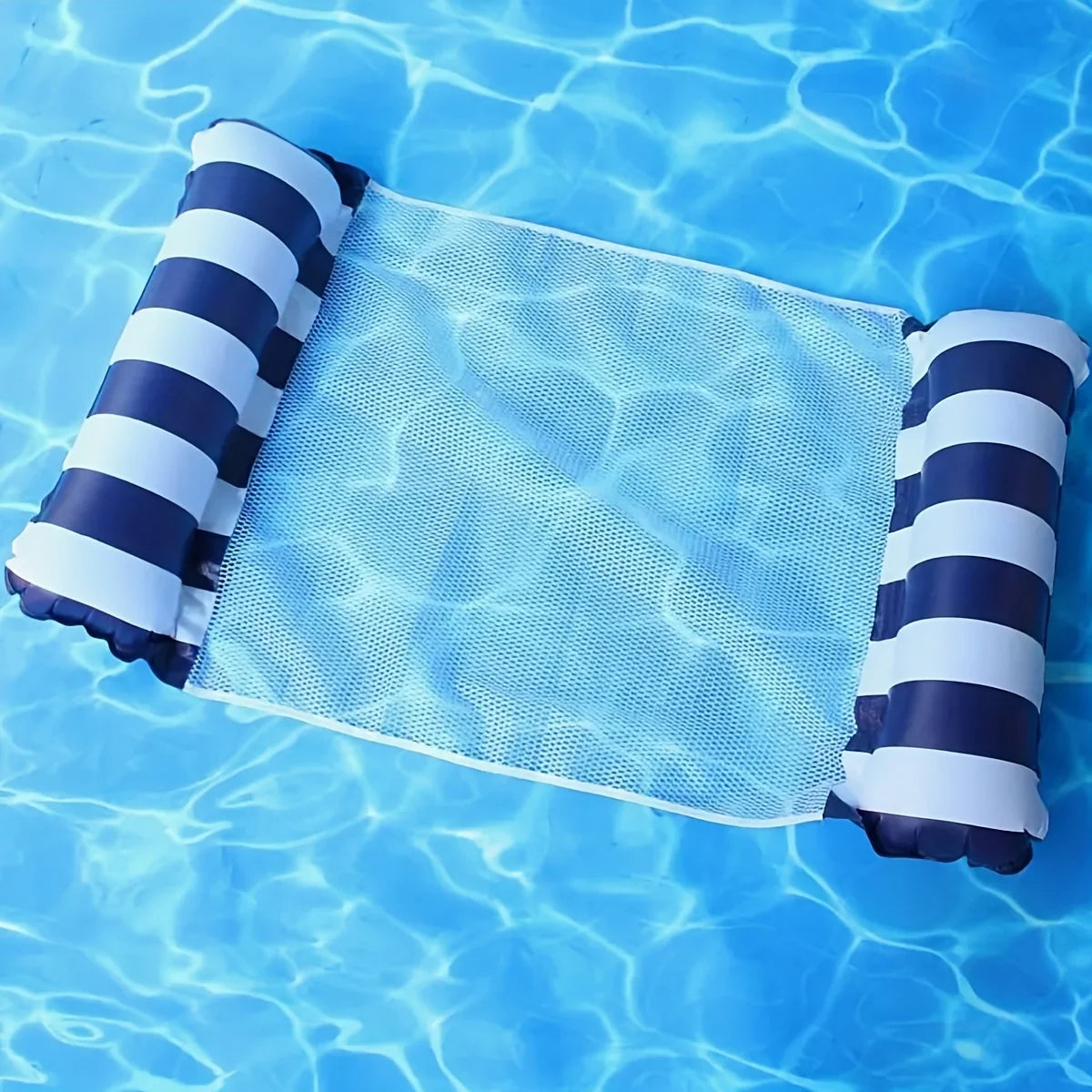 Faltbarer Gestreifter Aufblasbarer Liegestuhl für Strand – clever-campen Ansicht 4