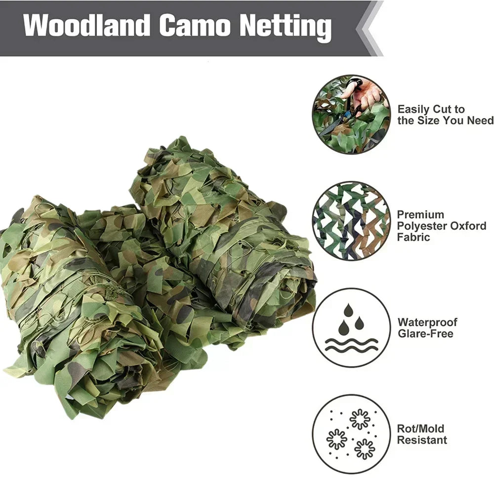 Camouflage Netz für Sonnenschutz und Outdoor-Aktivitäten – clever-campen Ansicht 2