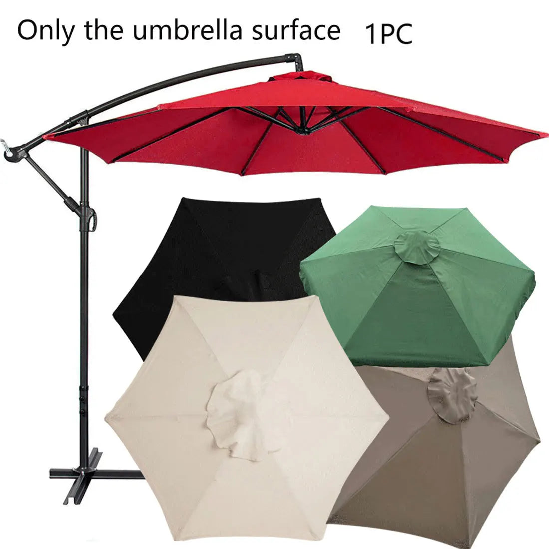 Sonnenschirm Ersatzbezug für 6/8 Rippen – Outdoor Markisen – clever-campen Ansicht 3