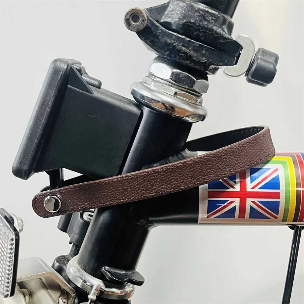 Leder Zugriemen für Brompton Frontträger