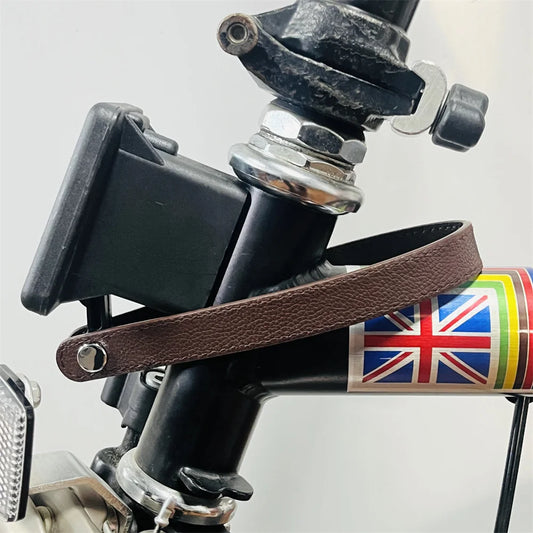 Leder Zugriemen für Brompton Frontträger