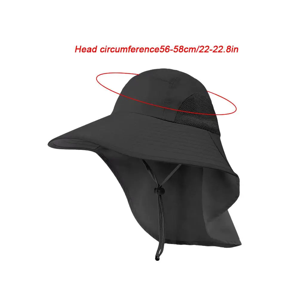 Anglerhut mit breiter Krempe und Nackenabdeckung – clever-campen Ansicht 6