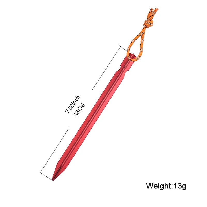 Aluminium Zeltpflöcke 18cm rot – Zeltzubehör für Outdoor – clever-campen Ansicht 2