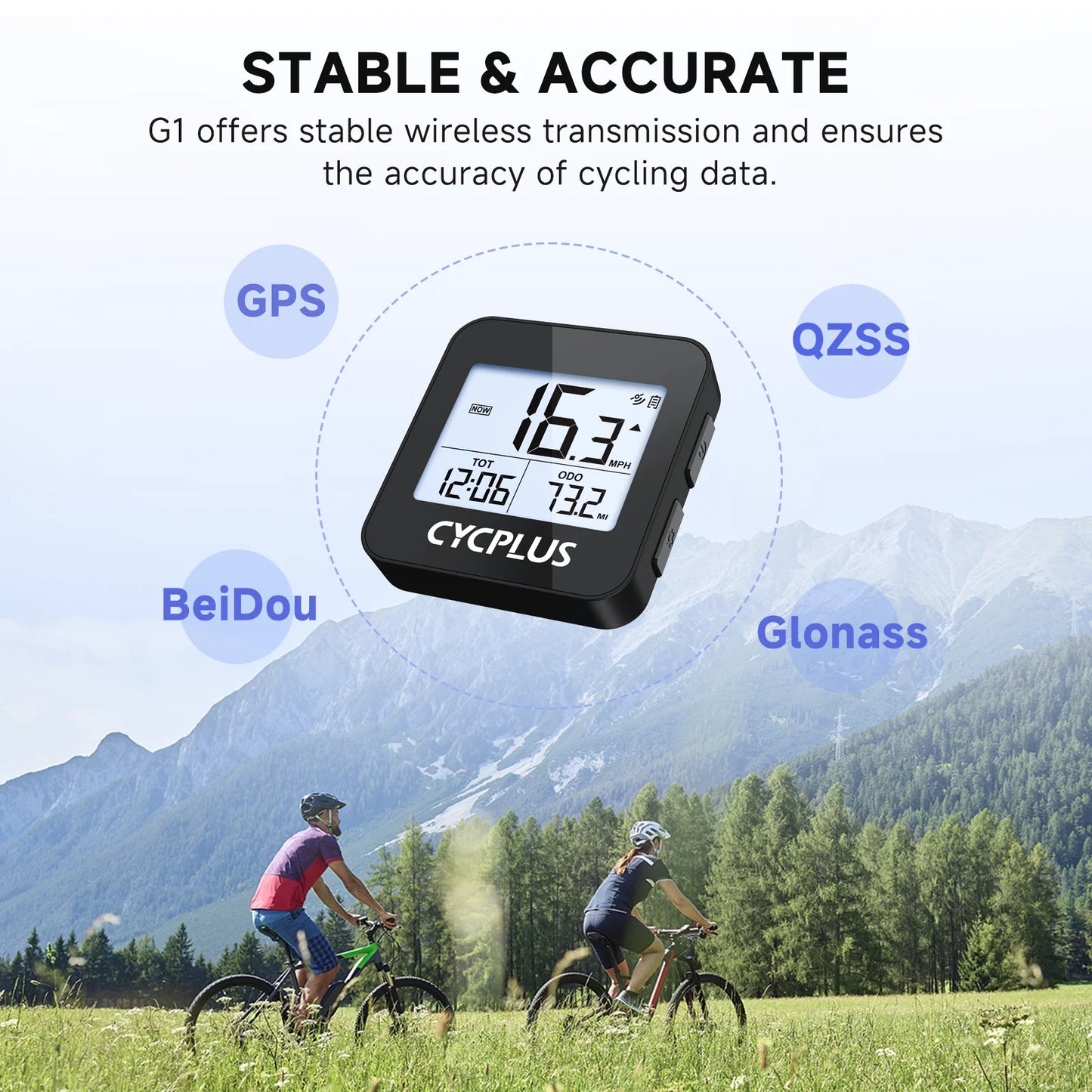 CYCPLUS G1 GPS Fahrradcomputer – Kabelloser – clever-campen Ansicht 4