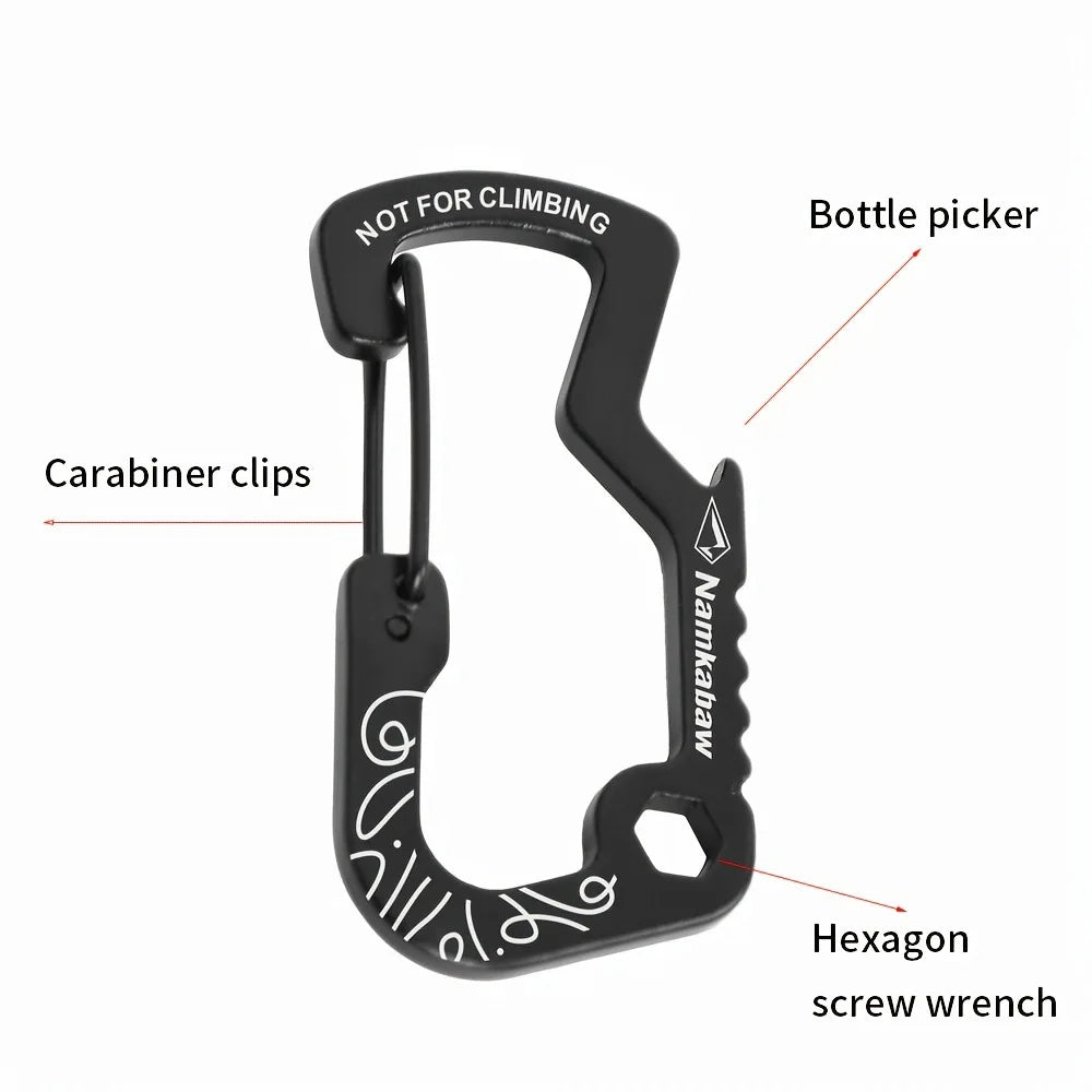 Multifunktionale D-Ring Karabiner für Trinkflaschen – clever-campen Ansicht 2