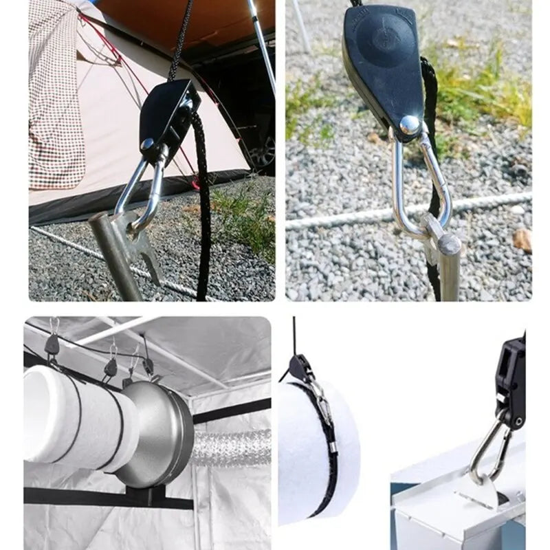 Verstellbares Abspannseil mit Karabiner für Zeltzubehör – clever-campen Ansicht 6