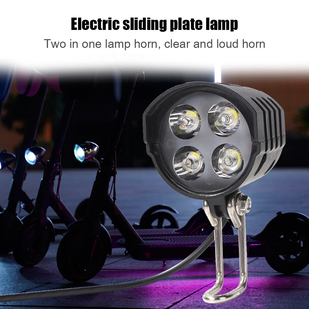 E-Bike Horn Beleuchtung 4 LED 12W 18W Wasserdicht – clever-campen Ansicht 5