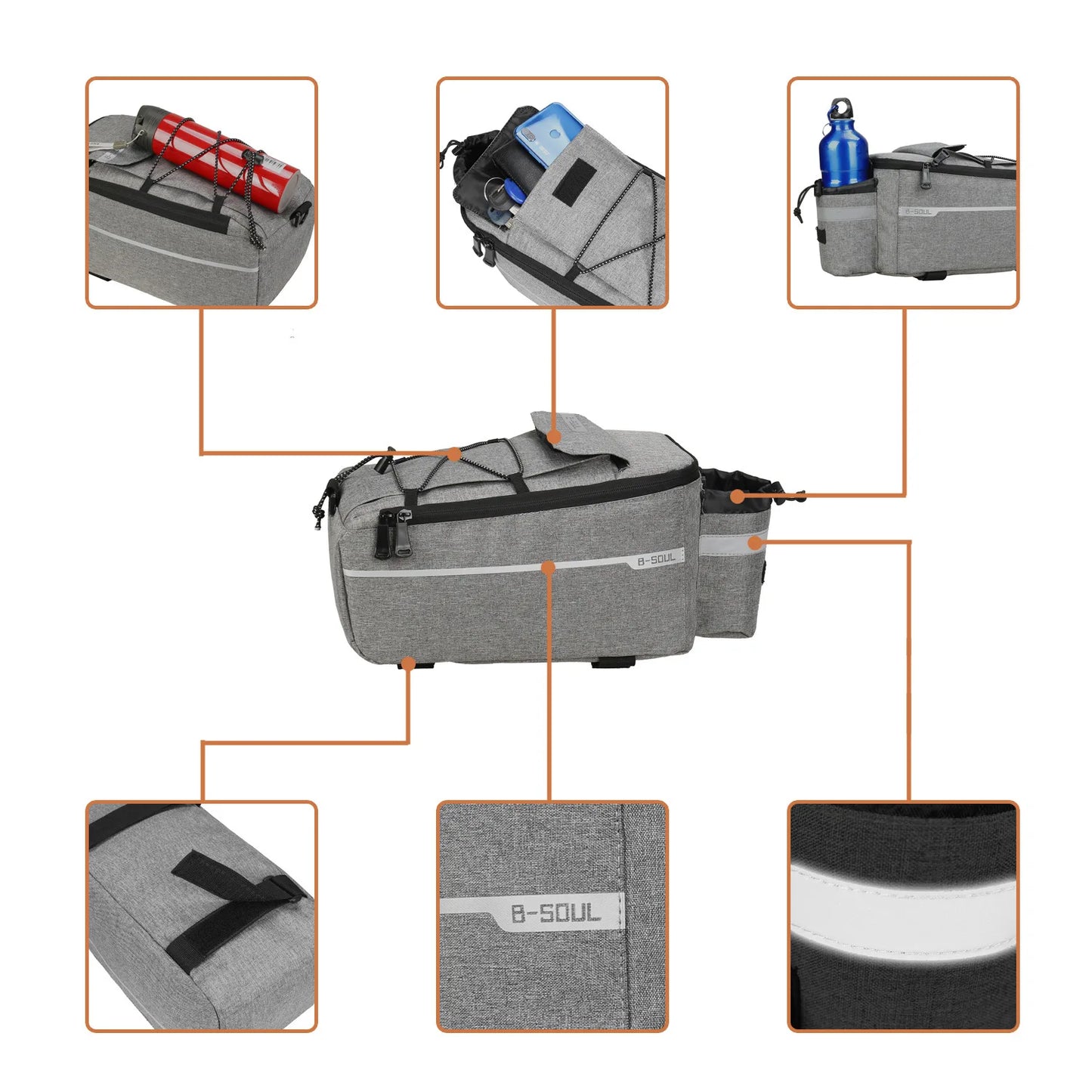 Elektrische Klapprad Gepäckträgertasche – clever-campen Ansicht 2