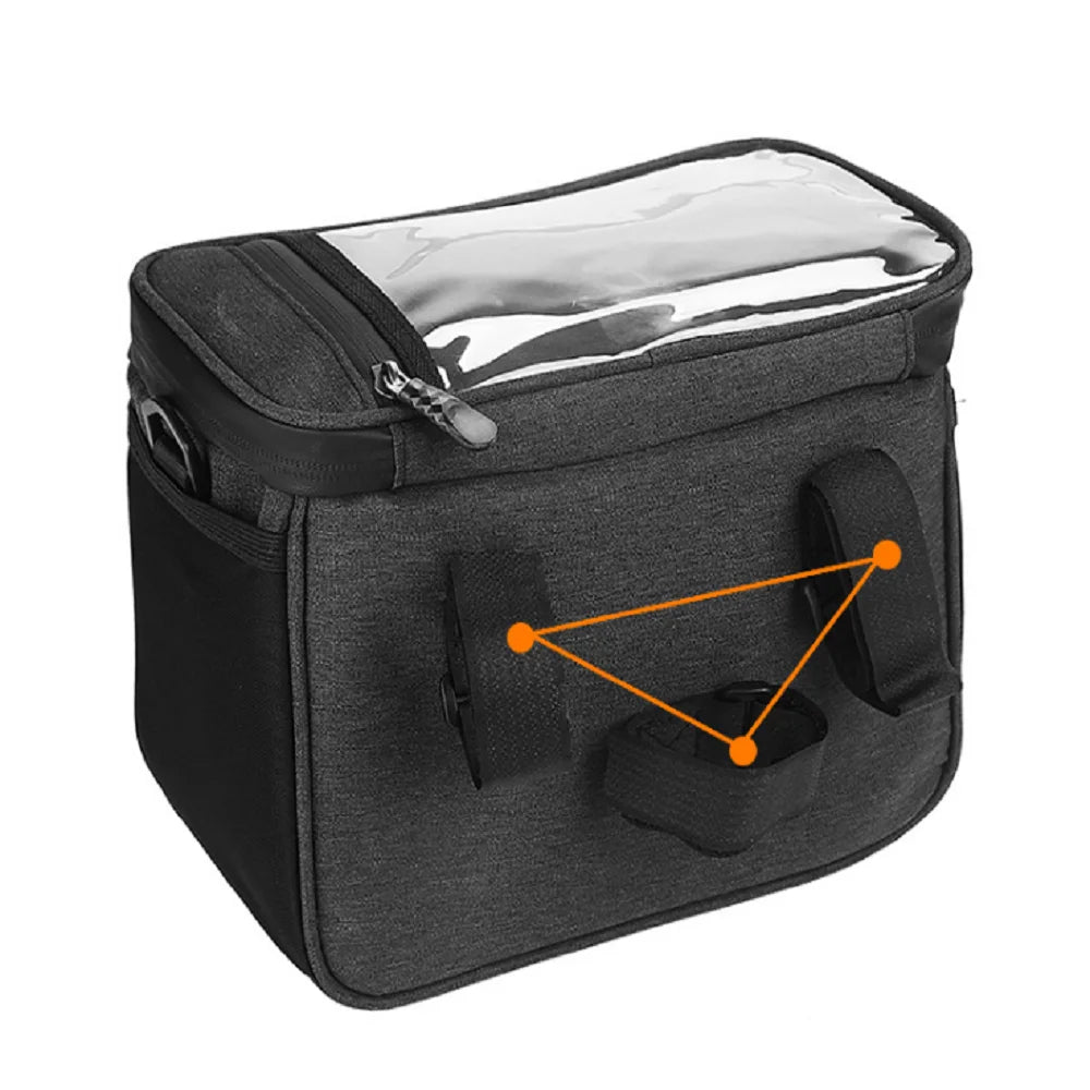 Wasserdichte Fahrradlenkertasche mit mehreren Fächern – clever-campen Ansicht 3