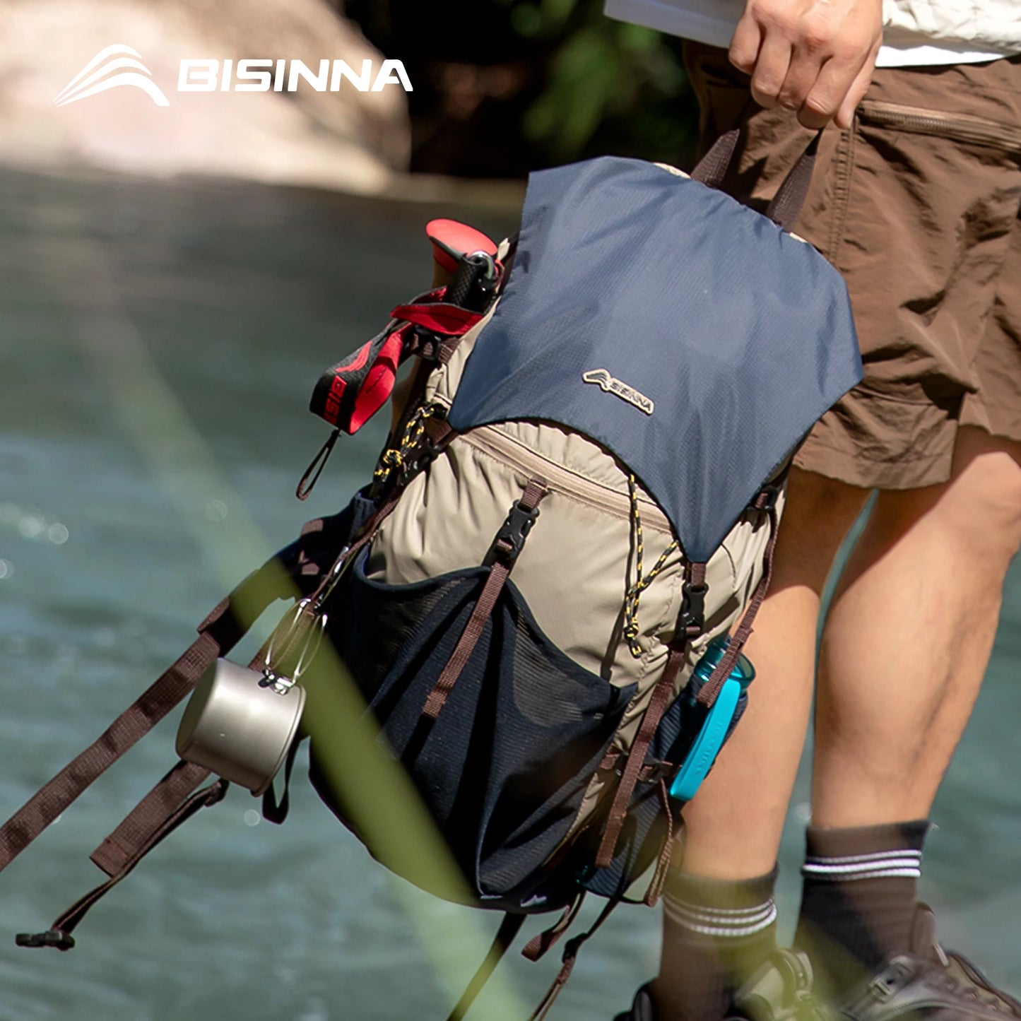 BISINNA 22L Wanderrucksack faltbar, wasserdicht, ultraleicht – clever-campen Ansicht 5