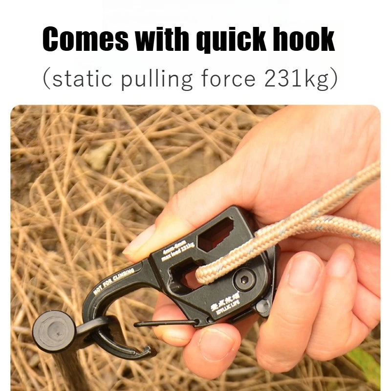 Aluminium Zeltseil Spanner mit Paracord für Camping – clever-campen Ansicht 4