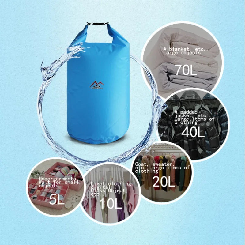 Wasserdichte Dry Tasche 5L-70L für Camping und Outdoor – clever-campen Ansicht 4