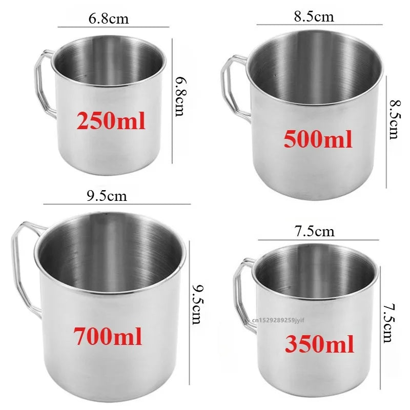 Edelstahl Campingbecher 250/350/500/700ml mit klappbarem – clever-campen Ansicht 2