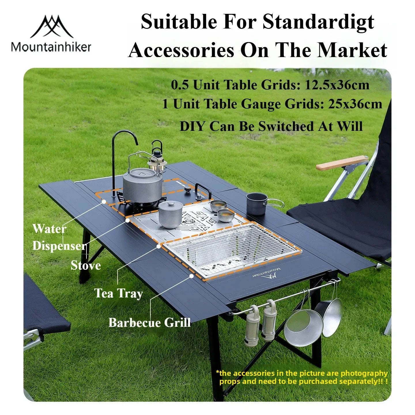 Mountainhiker Camping Tisch mit Gasherd – Klappbar & Tragbar – clever-campen Ansicht 3