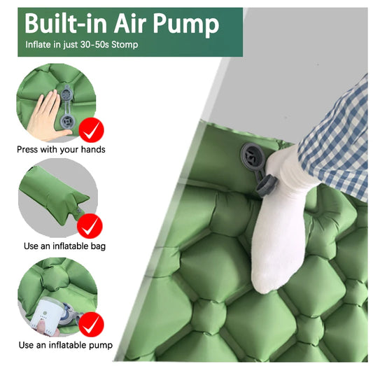 Ultraleichte Luftmatratze mit integriertem Pump-System – clever-campen Ansicht 2