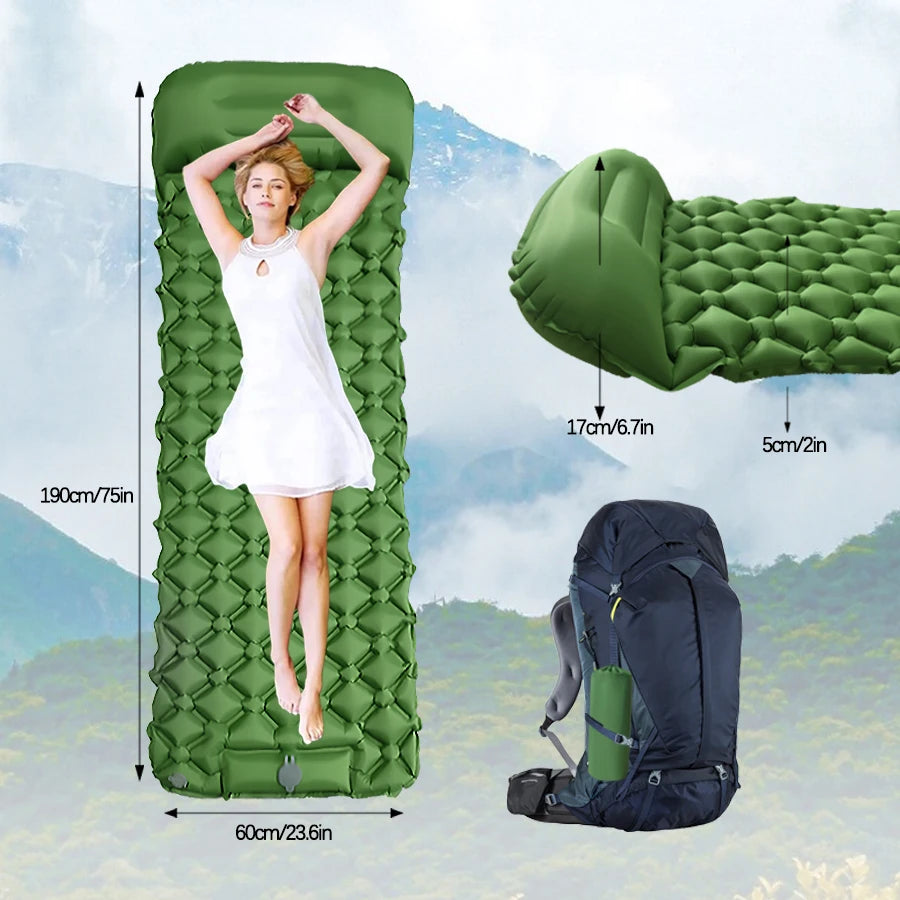 Ultraleichte Luftmatratze mit integriertem Pump-System – clever-campen Ansicht 3