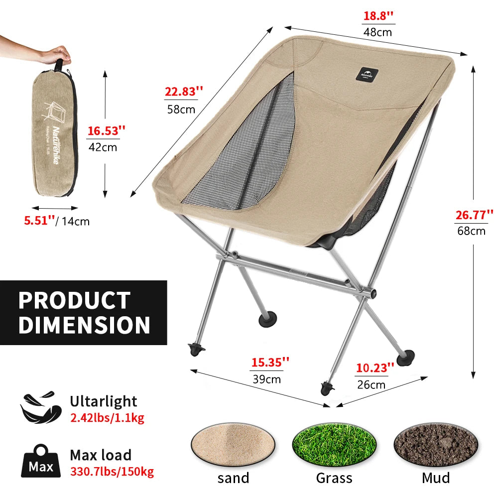 Naturehike 2024 Campingstuhl ultraleicht faltbar – clever-campen Ansicht 5