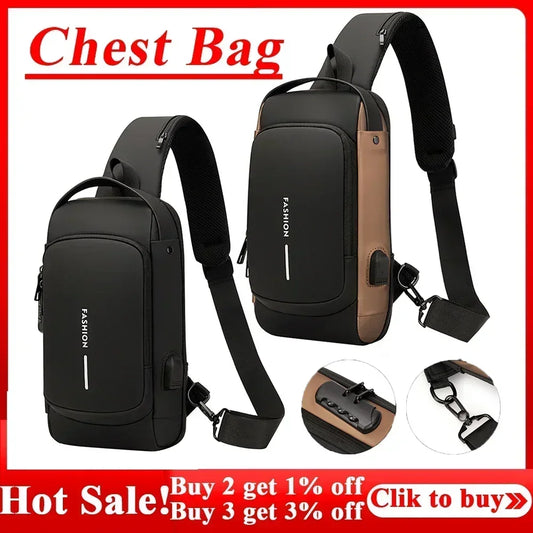 Multifunktionale Designer Anti-Diebstahl USB Schultertasche – clever-campen Ansicht 2