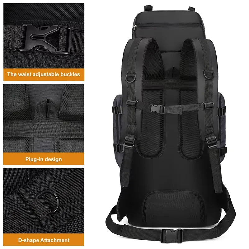 90L Wasserdichter Wanderrucksack für Outdoor-Aktivitäten – clever-campen Ansicht 5