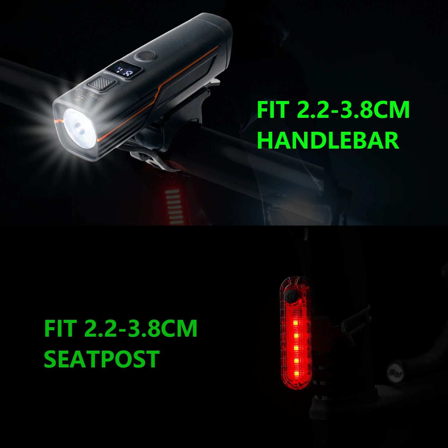 Wasserdichte Fahrradlampe mit USB-Ladung und 1000 Lumen – clever-campen Ansicht 6