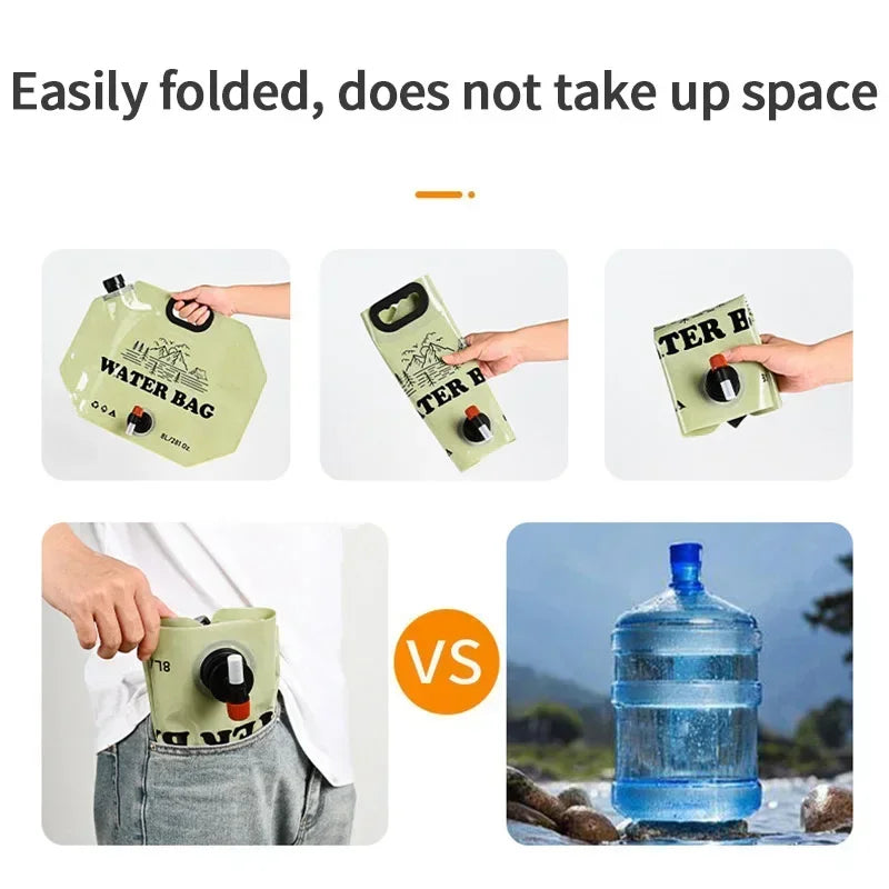 Faltbare Wasserblase 8L für Outdoor-Aktivitäten – clever-campen Ansicht 3