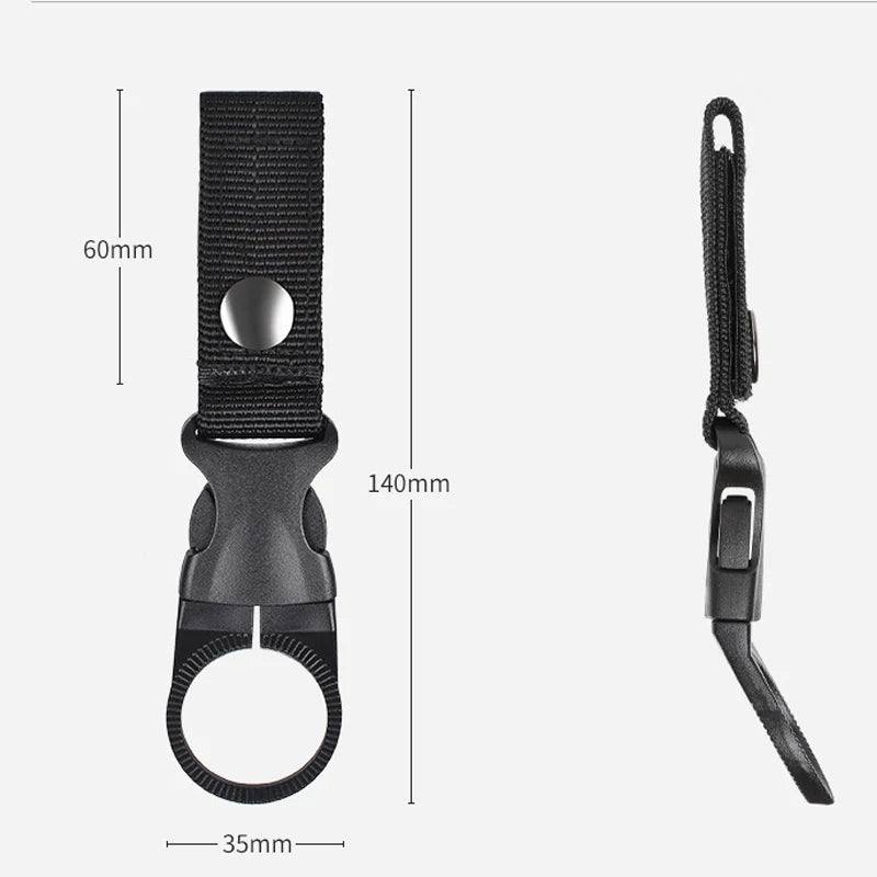Flaschenhalter Clip Nylon für Rucksack & Gürtel – clever-campen Ansicht 6