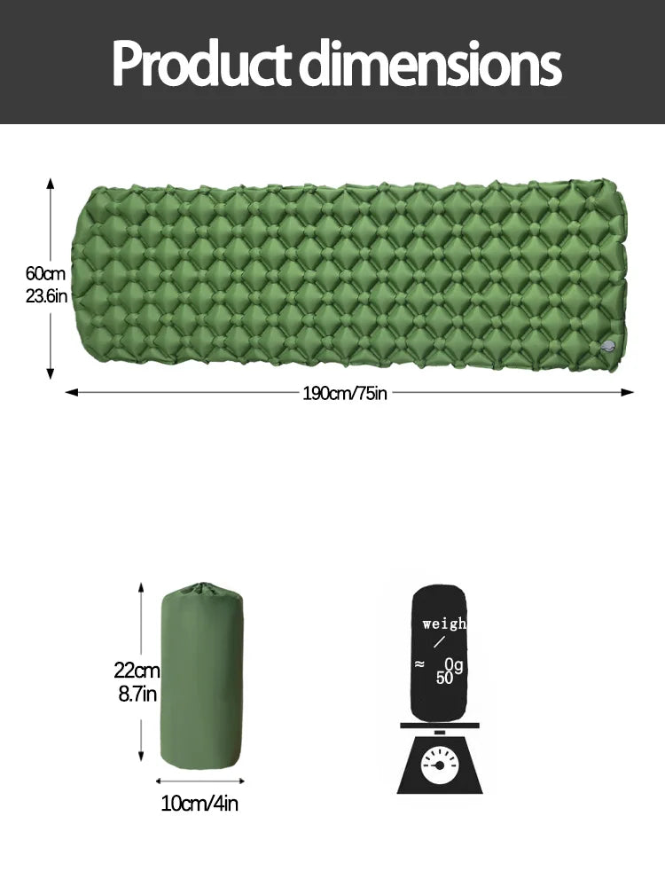 Luftmatratze Camping mit Kopfkissen - Ultraleicht – faltbar – clever-campen Ansicht 5