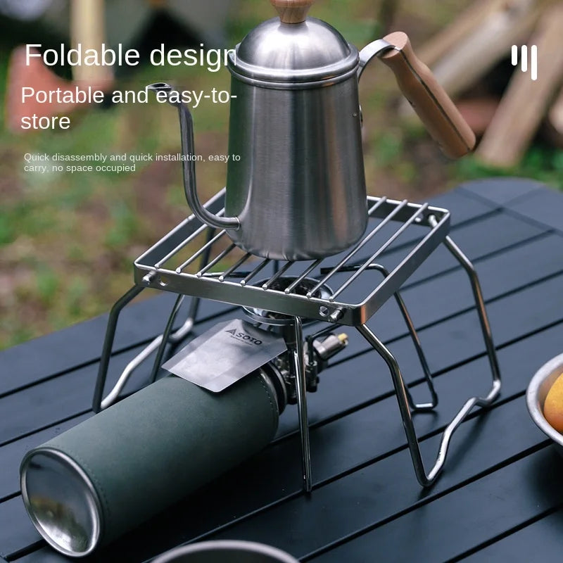 Campingkocher Edelstahl Tragbar Faltbar Grillrost – clever-campen Ansicht 3