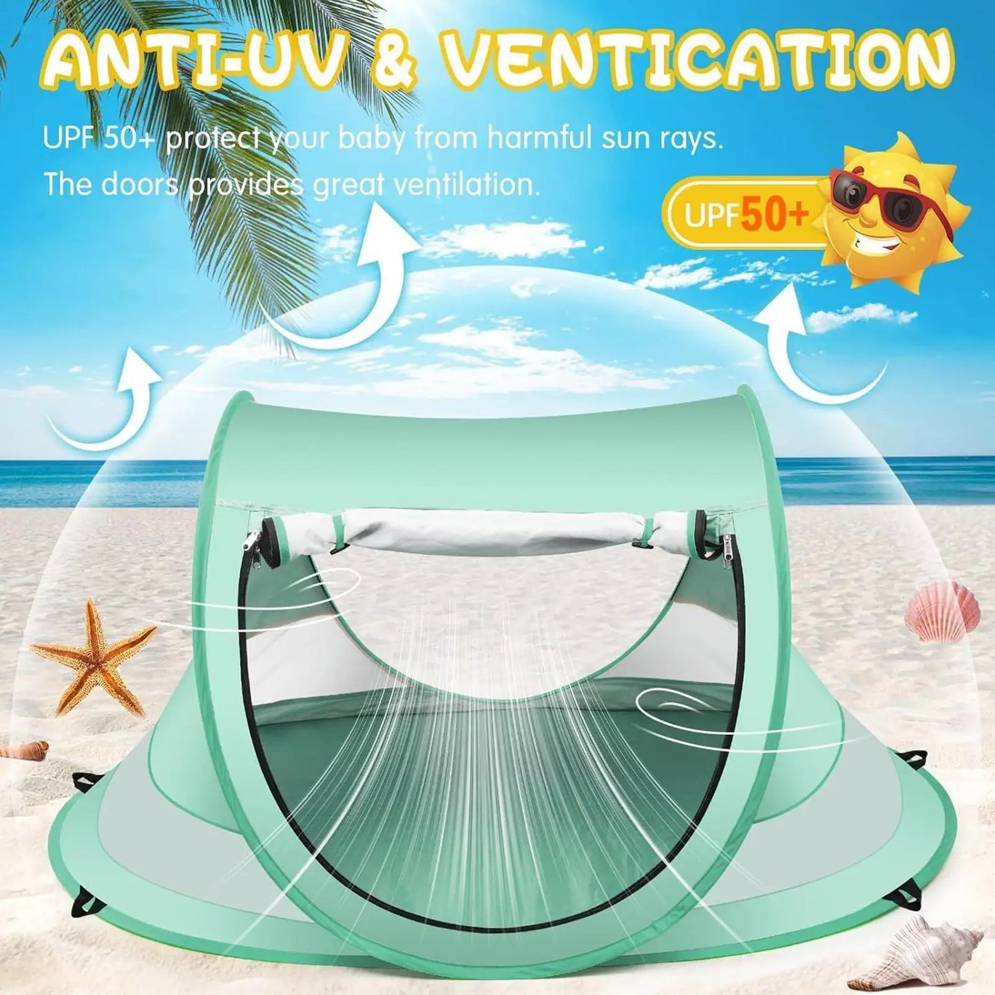 Kleines Zelt für Strand und Camping – clever-campen Ansicht 3