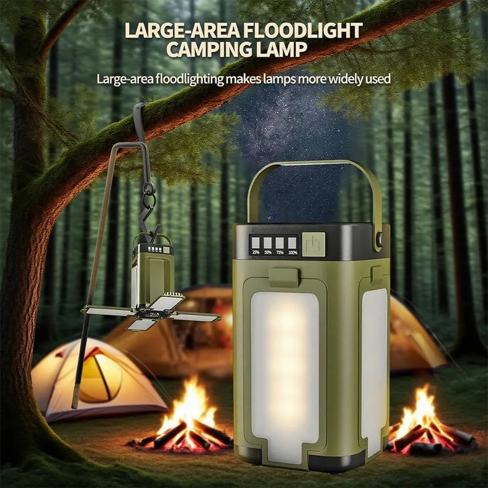 Multifunktionale 4-Blatt Faltbare Campinglampe Solar – clever-campen Ansicht 2