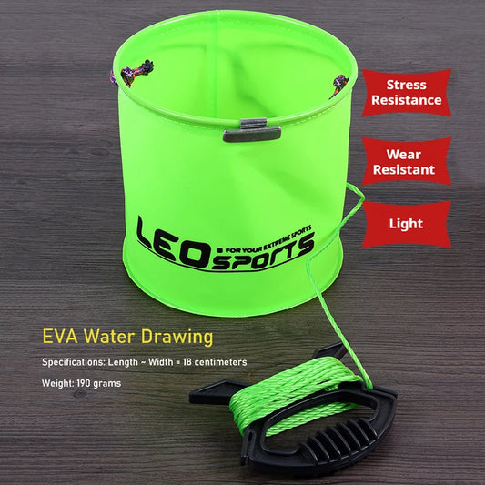 Faltbarer EVA Fischereieimer mit Griff 17cm – clever-campen Ansicht 2